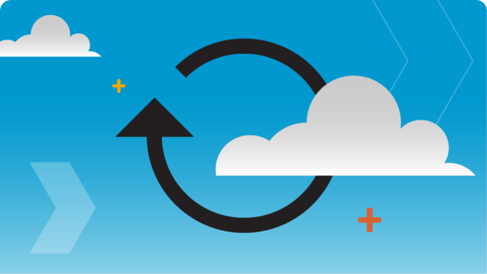 Image graphique de l'icône de synchronisation dans les nuages