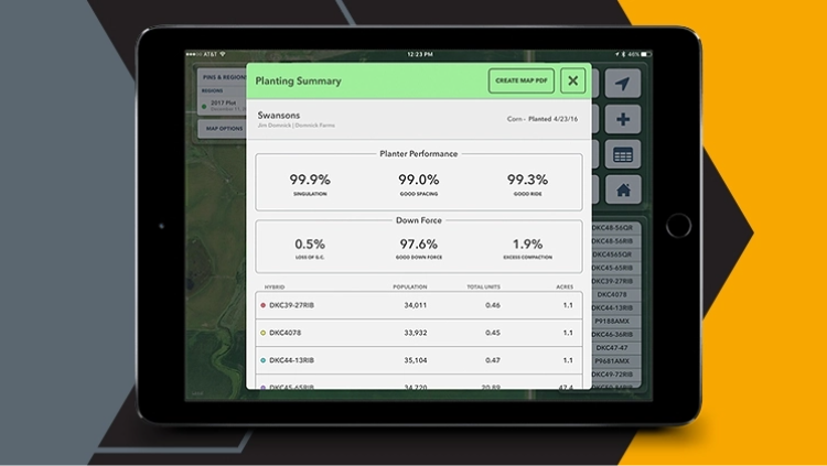 Screenshot of summary reports in the Cab App